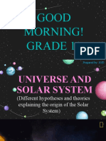 Grade - 11 - Lesson - 1 - Solar - System - & - Different - Hypotheses - and - Theories - Explaining - The - Origin - of - The - Solar - System