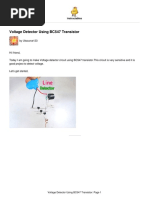 Voltage Detector Using BC547 Transistor