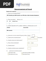 Dimensionamiento de Firewall