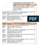 Matriz Sexto Grado Primaria Matemática