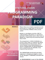 Architectural Design 3 - Lecture 4 - Programming Paradigm