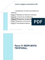 Control de Sistemas Automáticos. ULL. Tema 4