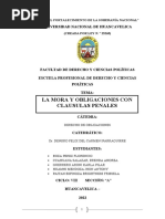 La Mora y Obligaciones Con Clausulas Penales (1) - 1