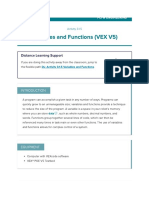 Activity 3.1.5 Variables & Functions VEX V5 2021