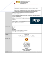 Module Foundations of Curriculum Revised