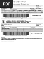 1 Via Prefeitura: Nome/Razão Social Guia DAM Endereço Processo Inscrição Municipal Bairro Quadra/Lote Auto de Infração