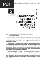 Proveedores, Cadena de Suministros y Gestión de Compras