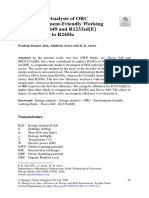 Performance Analysis of ORC With Environment-Friendly Working Fluids Novec 649 and R1233zd (E) As Alternative To R245f