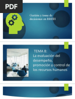 T8. Evaluación Del Desempeño, Promoción y Control de Los Recursos Humanos