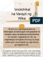 Ponolohikal Na Varayti NG Wika