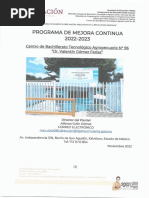 Programa de Mejora Continua Ciclo 2022 - 2023