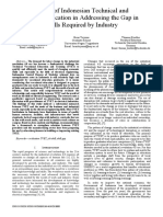 Evaluation of Indonesian Technical and Vocational Education in Addressing The Gap in Job Skills Required by Industry