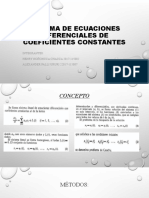 Sistema de Ecuaciones Diferenciales de Coeficientes Constantes