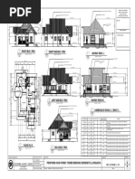 Front Elevation Right Side Elevation Section Thru Aa: Proposed One-Storey Three Bedroom Residential Building 2