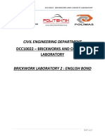 Report Politeknik Brickwork English Bond