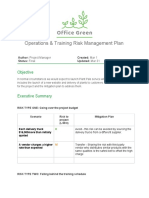 Activity Template - Risk Management Plan