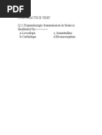 MCQ CNS Practice Test