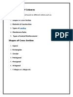 Classification of Columns