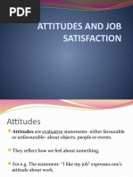 Attitudes and Job Satisfaction