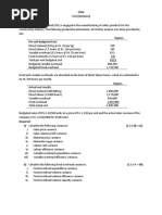 Variance Questions