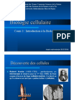 Cours 1 - Introduction À La Biologie Cellulaire