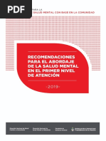 Recomendaciones para El Abordaje de La Salud Mental en El Primer Nivel de Atención 2019 Argentina - 0