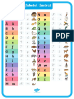 Alfabetul Ilustrat Pentru Clasa I Literele de Mana Si Literele de Tipar Plansa Ver 1