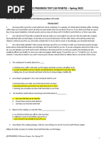 ENGL111 Spring 2022 Practice Progress Test