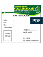 Kartu Pelajar Mts Nurul Hasanah