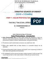 Solar Photovoltaic Systems