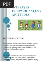 Intereses Ocupacionales y Aptitudes Recomendaciones para Interpretar El Test