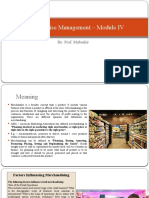 Merchandise Management - Module IV