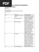 Unit 4 PROCESS PARAGRAPHS