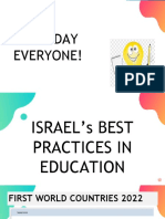 Israels Best Practices in Education