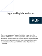 Legal and Legislative Issues