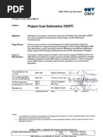 Project Cost Estimation (CEST)