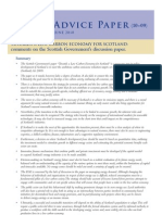 AD10-09 JUNE 2010 Towards A Low Carbon Economy For Scotland: Comments On The Scottish Government's Discussion Paper