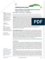 J Adv Model Earth Syst - 2017 - Dostalek - Derivation and Solution of The Omega Equation Associated With A Balance Theory