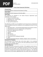 Privacy Impact Assessment Worksheet