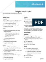 2,800-Calorie Sample Meal Plans