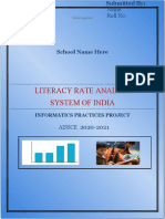 Synopsis - Literacy Rate Analysis Project File