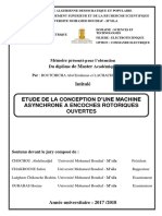 Etude de La Conception D'Une Machine Asynchrone A Encoches Rotoriques Ouvertes