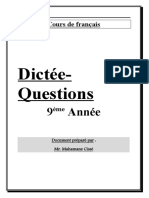 Dictee Questions 9 Annee