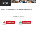 Reading The Proclamation of The Philippine Independence