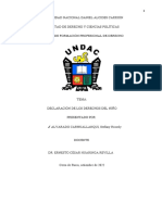 Informe de La Declaración de Los Derechos Del Niño