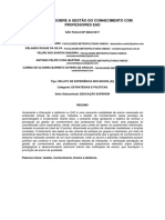 Um Estudo Sobre A Gestão Do Conhecimento Com Professores Ead