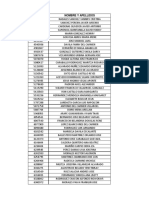 Listado Taquilla Actualizado Al 29abr22