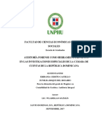 Auditoría Forense Como Herramienta de Apoyo en Las Investigaciones Especiales de La Cámara de Cuentas de Las República Dominicana