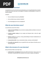 Case Interview Cheat Sheet and Study Guide