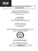 Conceptual Framework of Right To Information-SEMINAR..ANWAR